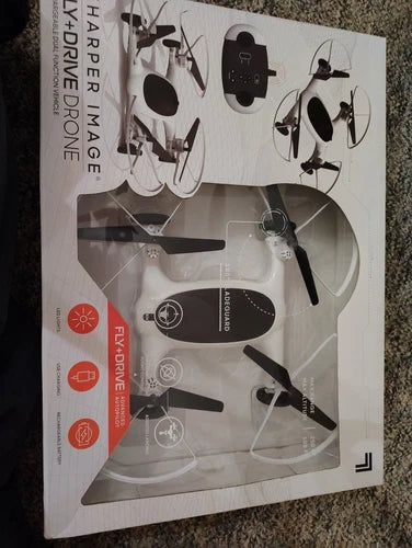 SHARPER IMAGE FLY + DRIVE 7" DRONE RECHARGEABLE 2.4GHZ  LONG RANGE - BRAND NEW Drone