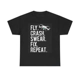 Funny Drone Pilot T Shirt Flying Graphic Unisex Heavy Cotton Tee Drone