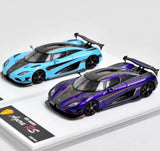 GB XKE 1:64 Blue Purple Agera RS Super Racing Sports Model Diecast Resin Car Parts