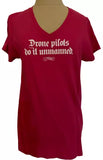 Womens Drone Pilots Do It Unmanned Pink T Shirt M Mile High Club Graphic Tee Drone
