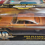 Orange 1958 Plymouth Belvedere 1:18 diecast car