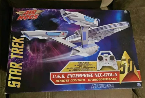 Remote control Star Trek USS Enterprise drone and handheld controller in retail box