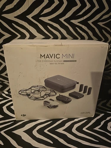 DJI Mavic Mini Fly More Combo box with accessories and spare batteries