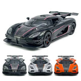 1:32 Koenigsegg One:1 Toy Car Diecast Metal Model Car Light Sound Toys for Boys Parts