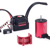 Surpass Hobby 1/10 Rc Parts Waterproof 3650 Brushless Motor W/heat Sink 45a Esc for Radio Control Toys Drone
