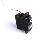 Black micro RC digital servo motor with DM0200 label and mounting bracket