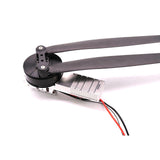 Drone propulsion motor with propeller and carbon tube, with red and black wires