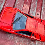 Red Lamborghini Diablo 1:24 diecast car with open detail doors