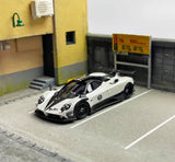 U2 1:64 White Zonda 760LH Super Racing Sports Model Diecast Resin Car Box Parts