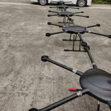 Carbon fiber drone quadcopter frame with folding arms and 4 prop positions