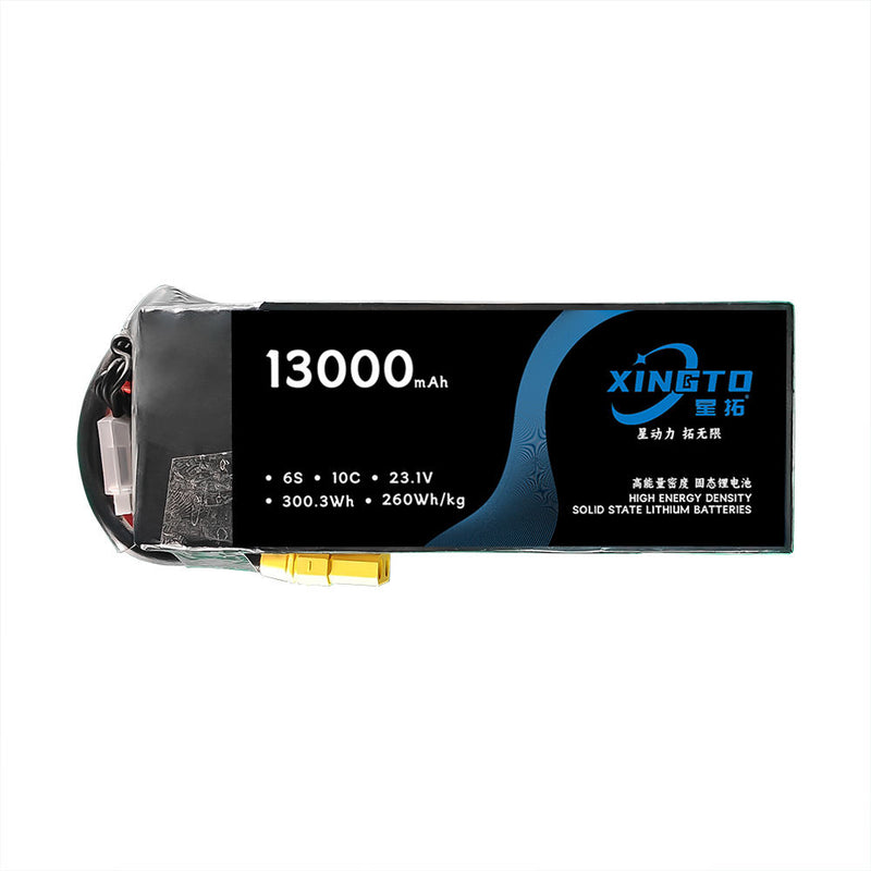 Solid state LiPo battery pack with label showing 13000mAh and XINGTO branding