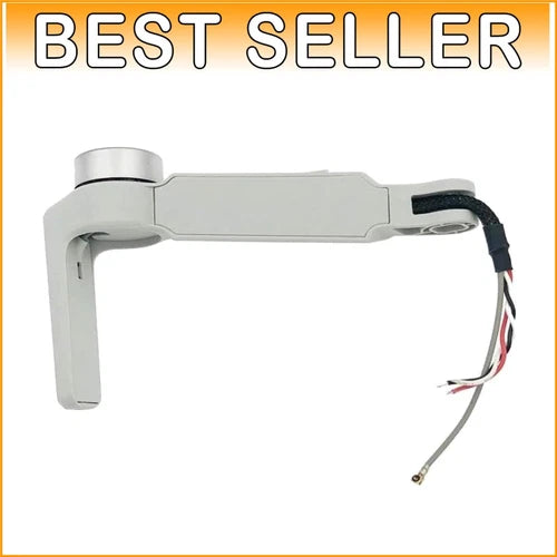 Aluminum right-front drone arm with attached wires and connector