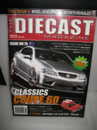 Diecast magazine issue No 15 with dark Classic Coupe 60 car cover