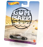 Silver diecast sports car with black details and number 07, in blister package