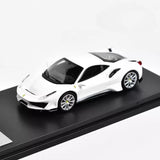 Ichilan Model 1/64 Scale Ferrari Novitec 488 Pista White Diecast Car Model Toy  Toy