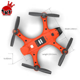 Swellpro waterproof FPV drone with orange body and four black propellers