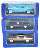 3pc AMERICAN MINT 1/43rd Diecast Cars YatMing 1948 Tucker Torpedo New Unopened Parts