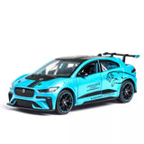 1:36 Jaguar I-Pace eTROPHY Alloy Diecast Model Car Collection Kids Toy Gift Blue Toy
