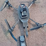 Quadcopter drone with four propellers and central controller module