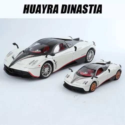 1:32 alloy diecast supercar model, white with black details, sound parts