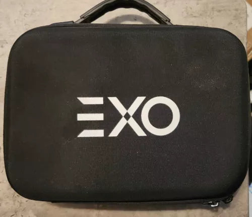 EXO black hard drone carrying case with front logo