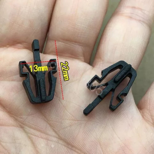 Diecast model part brackets, black, with 12 mm and 13 mm markings