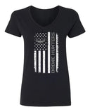NJ Drone Hunters USA Flag | Funny Drone Flying Design Ladies' V-Neck Tshirt Drone