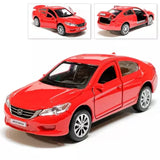Honda Accord Metal Model Diecast Car Scale, Collectible Toy Cars, Red, 1/36 Toy