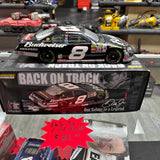 Budweiser NASCAR diecast car model #8, black with red and silver decals