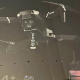 Quadcopter drone with propellers and front camera module
