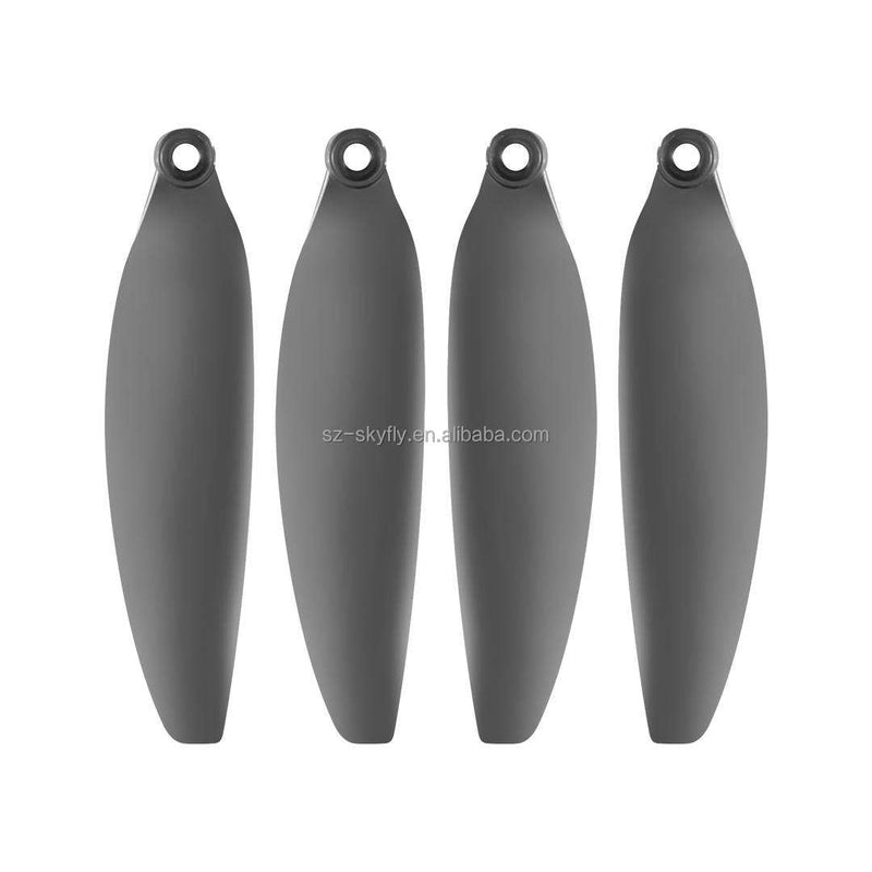 Drone propeller blades, four dark gray paddles with mounting holes