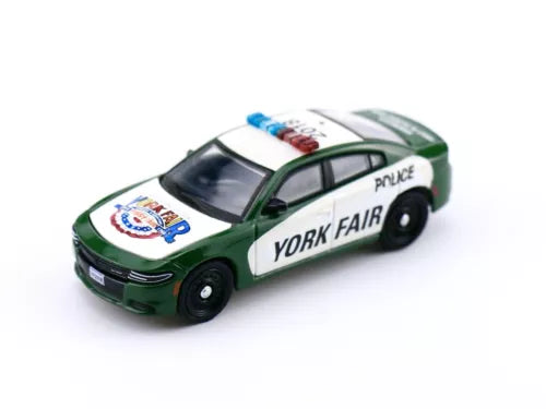 Green police diecast car with York Fair side decals