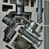 DJI Ronin-S gimbal stabilizer with handle, cables, and accessory mounts