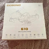 GG Bond G10 mini foldable drone retail box with front drone illustration
