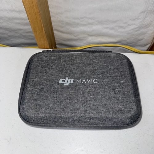 DJI Mavic Mini drone carrying case, dark fabric zippered hard shell