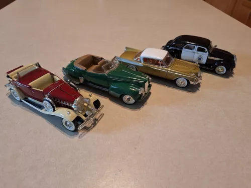 1/32 diecast model cars, assorted vintage sedans and coupes