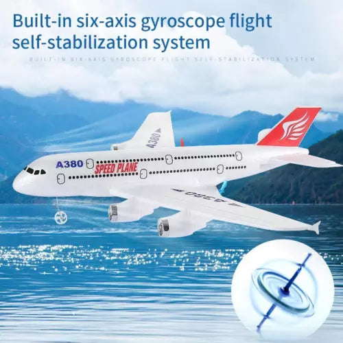 White foam RC airplane with propeller, fixed-wing outdoor toy drone
