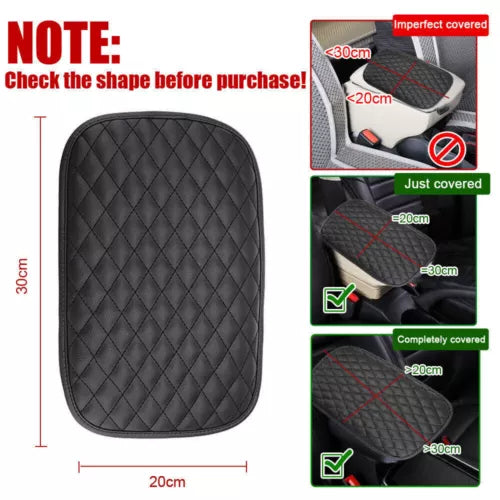 Black quilted car seat cover, 30 x 20 cm