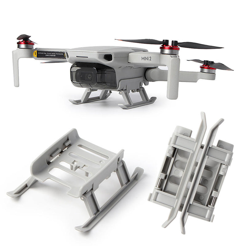 Drone landing gear height extender foot protectors, with legs and base