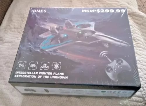 DMES interstellar fighter plane drone box with controller graphics