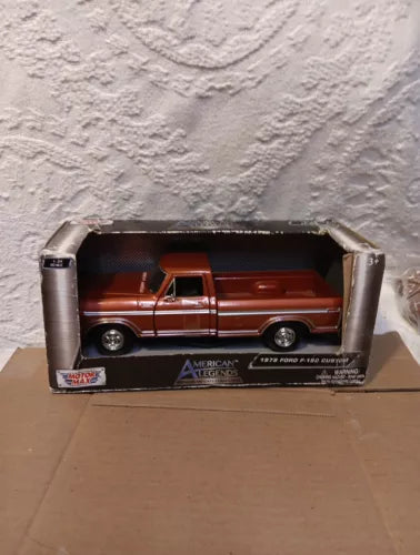 Brown 1979 Ford F-150 diecast pickup model in open box, American Legends branding