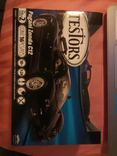 1/24 scale diecast metal kit box for black Pagani Zonda C12 car, sealed