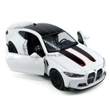 1:36 BMW M4 CSL Diecast Model Car Alloy Toy Cars Boys Toy Kids Gifts White Toy