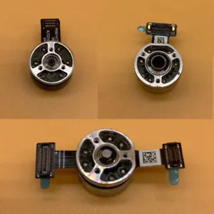 Drone gimbal motor assembly repair part with mount brackets, visible circuit boards