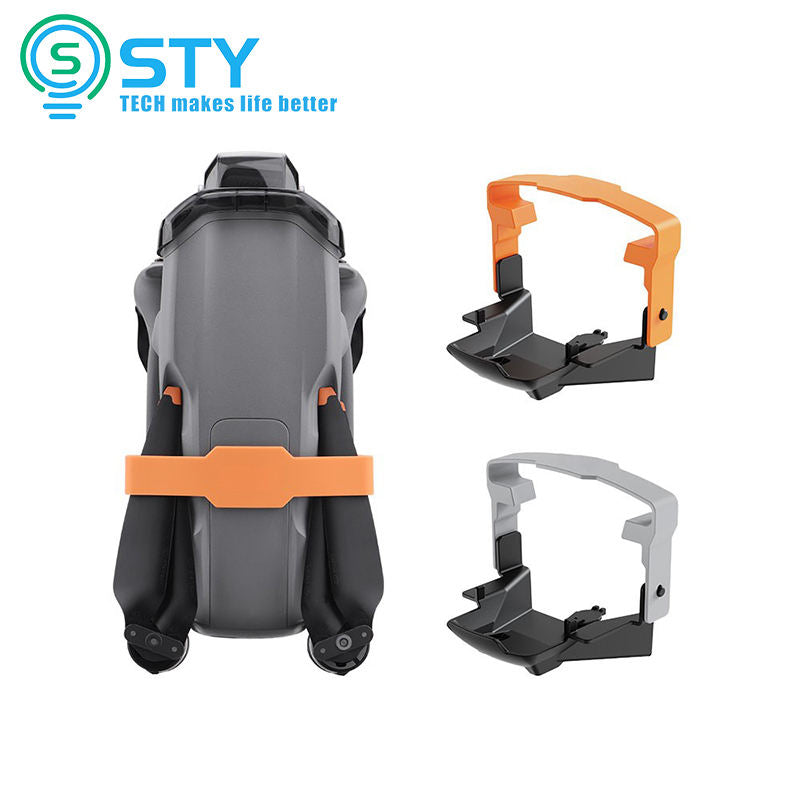 Drone propeller guard stabilizer wings holder, orange and dark gray.
