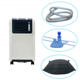 Hypoxic altitude simulator generator with coiled tubing and black breathing mask