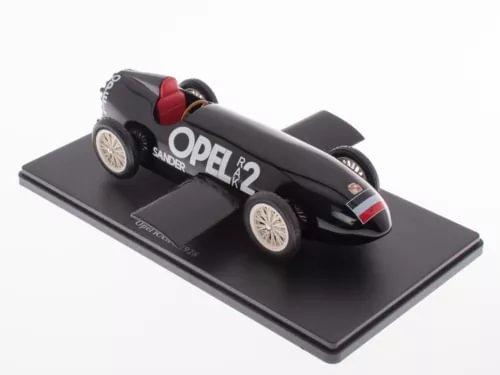 Opel RAK 2 1:24 diecast model car, black body with red seat and white wheel rims