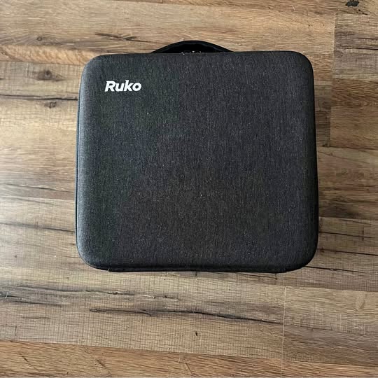 Black hard drone case with Ruko logo, square rounded design