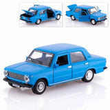 VAZ 2101 Metal Model Diecast Car Scale, Collectible Toy Cars, Blue, 1/36 Parts