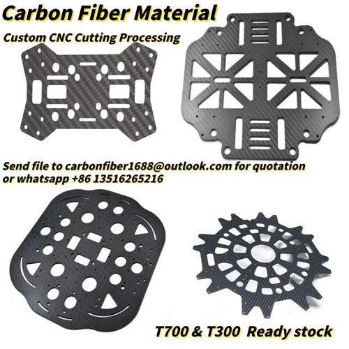 Carbon Fiber Sheet Plate Panel Board Custom CNC Cutting Drone Frame FPV arm part Drone